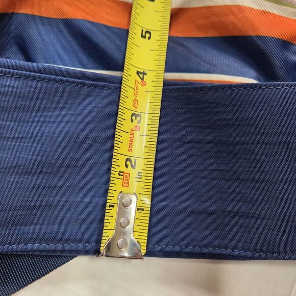 BAGGALLINI Navy Pacific Blue Stripes CROSSBODY SHOULDER BAG Adjustable 14x11" - Picture 11 of 12